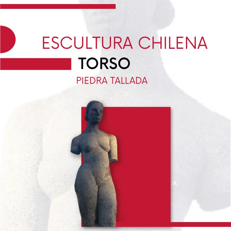 Banner en formato medio de la escultura Torso de René Samuel Román