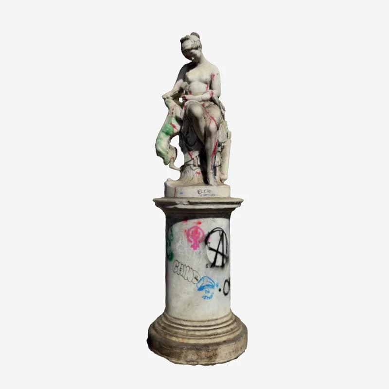 Vista previa del modelo 3D de La cazadora (Ninfa de Diana)