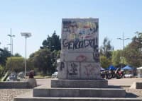 Base of the Francisco de Aguirre sculpture 2025